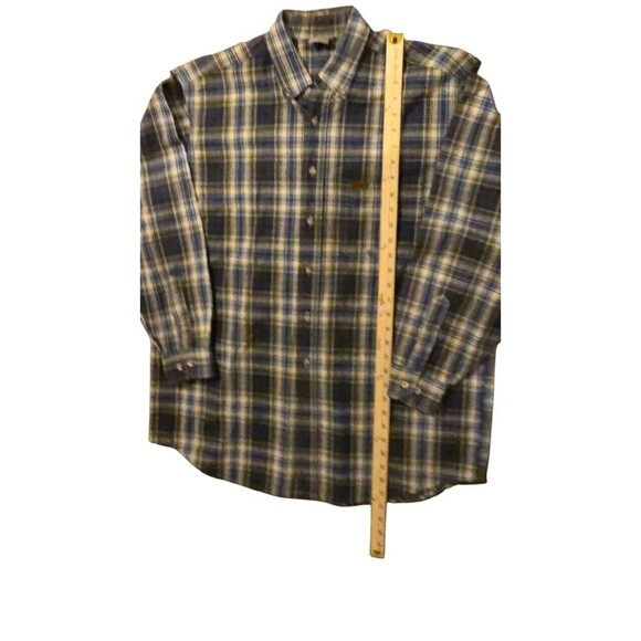 Carhartt Thick Cotton Shirt XL? Blue Plaid Grunge Skater‎ READ - Picture 4 of 5